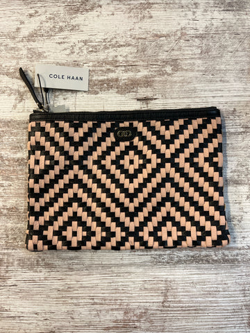 NWT Cole Haan Woven Leather Clutch
