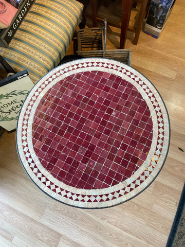 Red Mosiac End Table