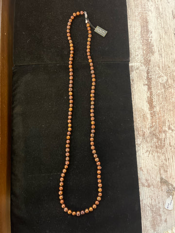 NWT Honora Brown Pearl Long Necklace