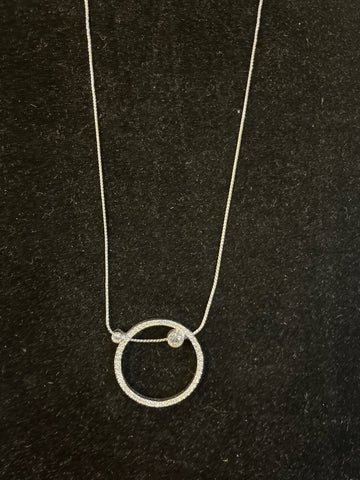 Swarovski Circle Pendant Necklace