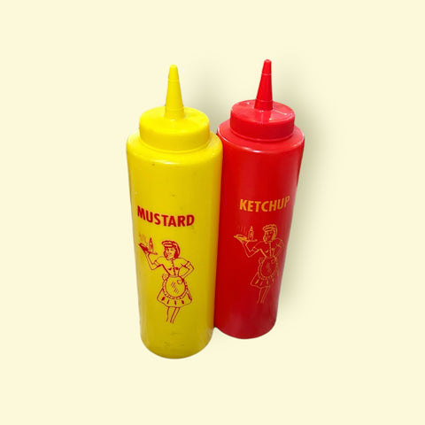 Vintage Ketchup and Mustard Set