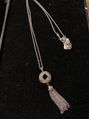 Brighton Silver & Gold Round Tassel Necklace