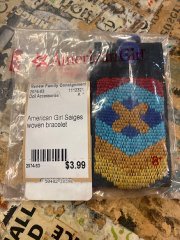 American Girl Saige's Woven Bracelet New