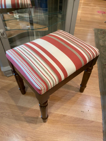 Wood Stool with Stripes