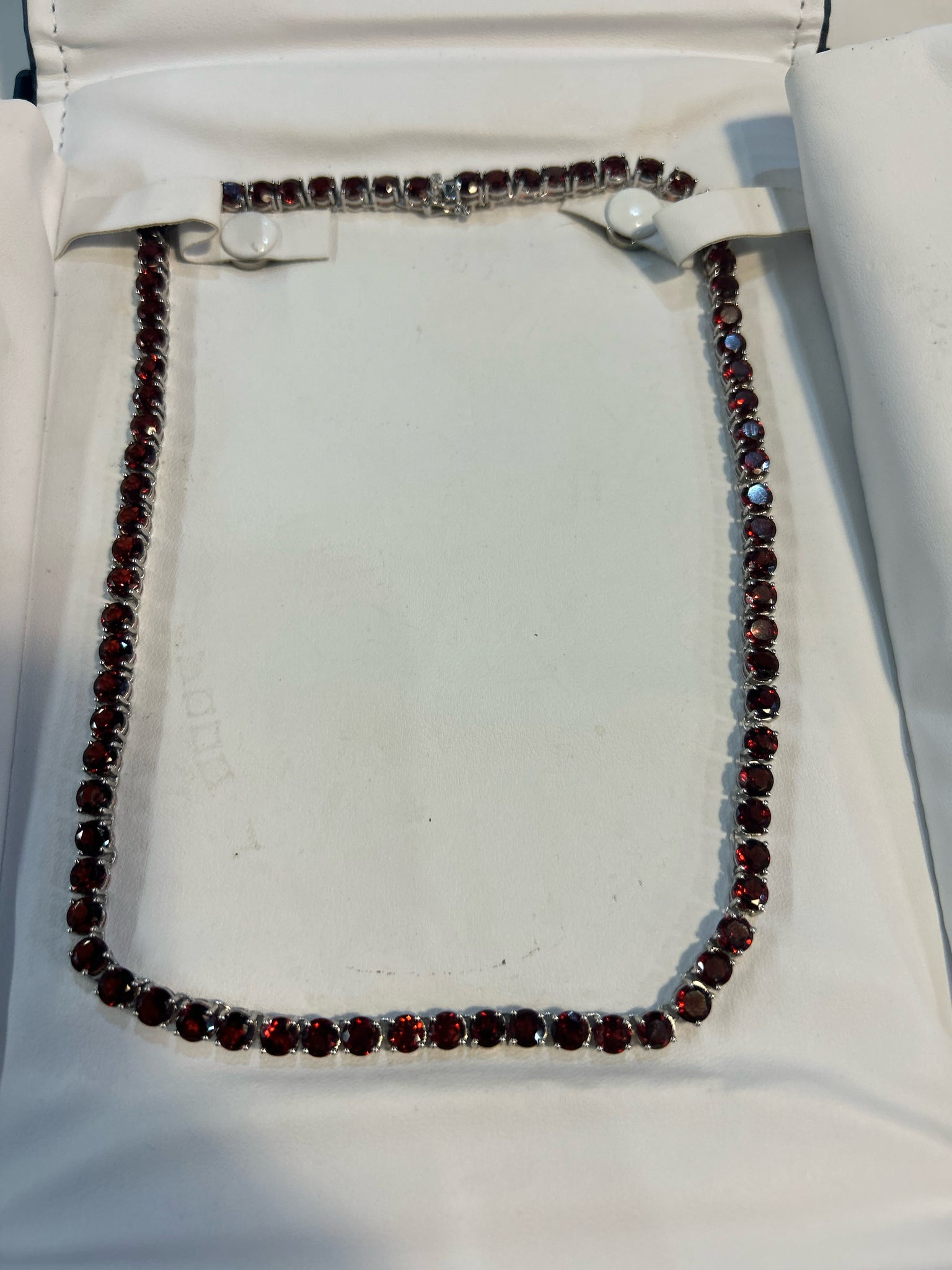 Garnet & Sterling Necklace by Blue Nile