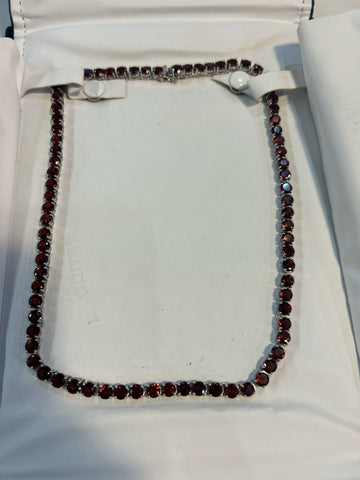 Garnet & Sterling Necklace by Blue Nile