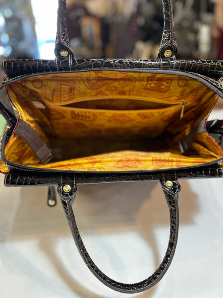 New Samantha Brown Burgundy Croc "Shopper Bag" Luggage