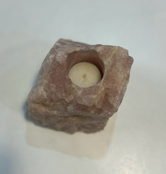 Rose Quartz Votive Holder