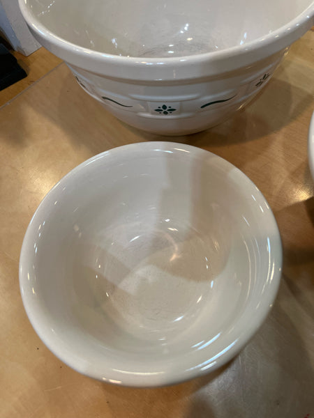 Longaberger Set of 3 Mixing Bowls