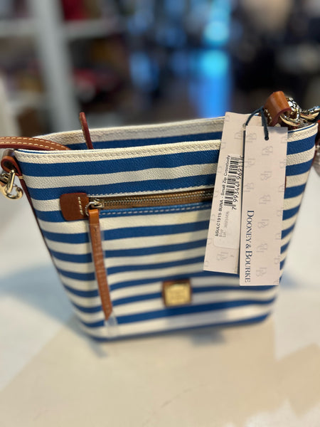 NWT Dooney & Bourke "Small Sullivan" Blue & White Handbag
