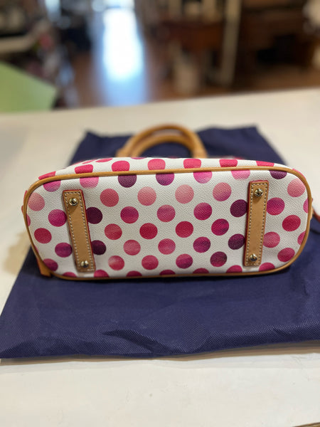 Dooney & Bourke Pink Polka Dot Satchel Handbag