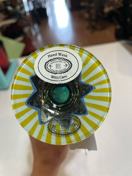 MacKenzie-Childs Circus Blue Checkered Water Glassware