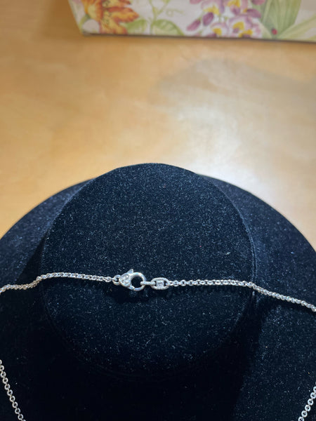 Judith Ripka “Le Petite Canary Quartz & White Sapphire Pendant” Necklace