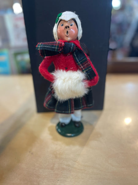Byer’s Choice Figurine Carolers Girl in Hand Warmer