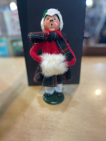 Byer’s Choice Figurine Carolers Girl in Hand Warmer