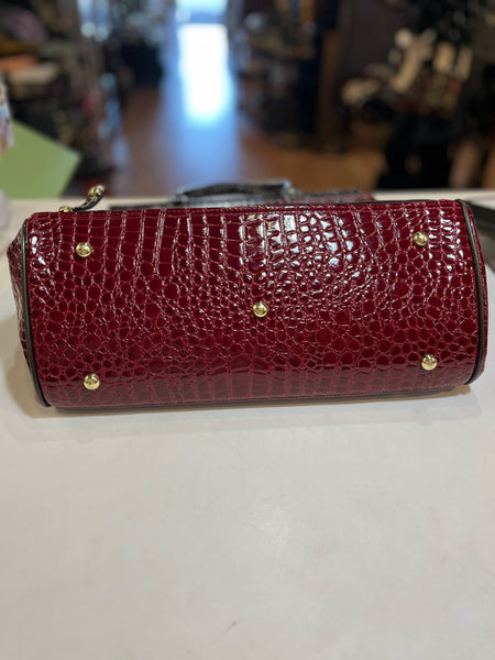 New Samantha Brown Burgundy Croc "Shopper Bag" Luggage