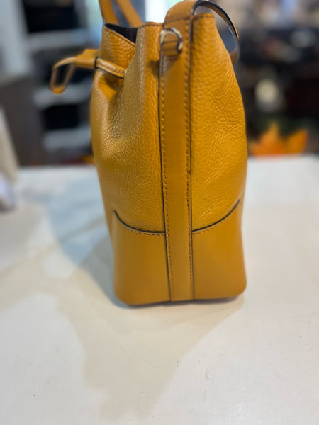 Michael Kors Mustard Draw String Crossbody