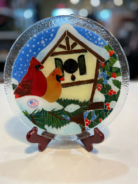 Peggy Karr "Winter Cardinal" Plate