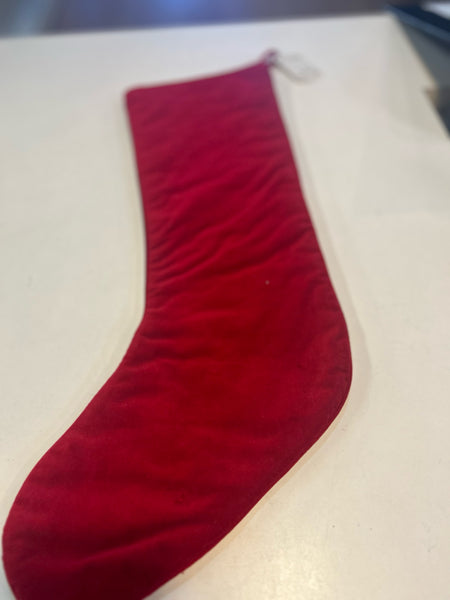 Vintage Woolen Needlepoint Santa Stocking