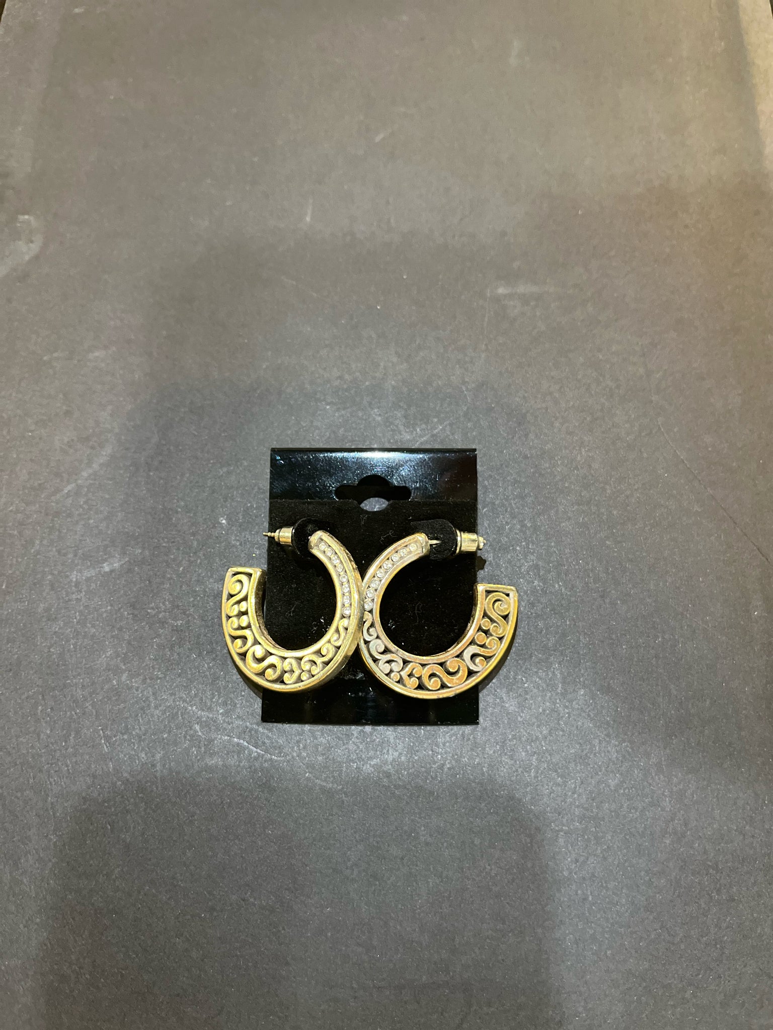 Vintage Brighton Cut-Out Hoop Earrings