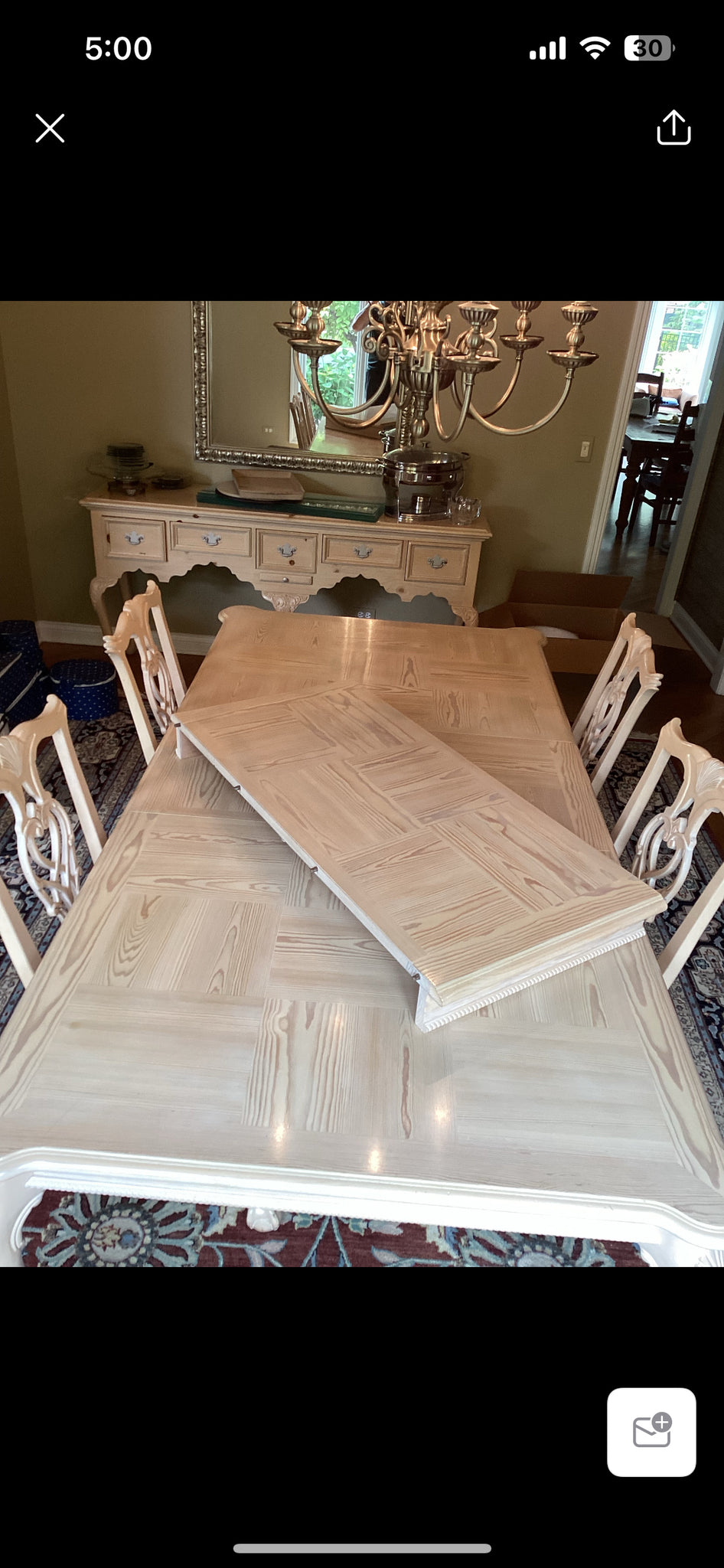 Walter E. Smithe Ivory Dining Table