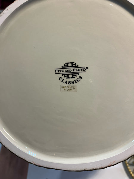 Fitz & Floyd "Jingle Bells & Bows" Punch Bowl