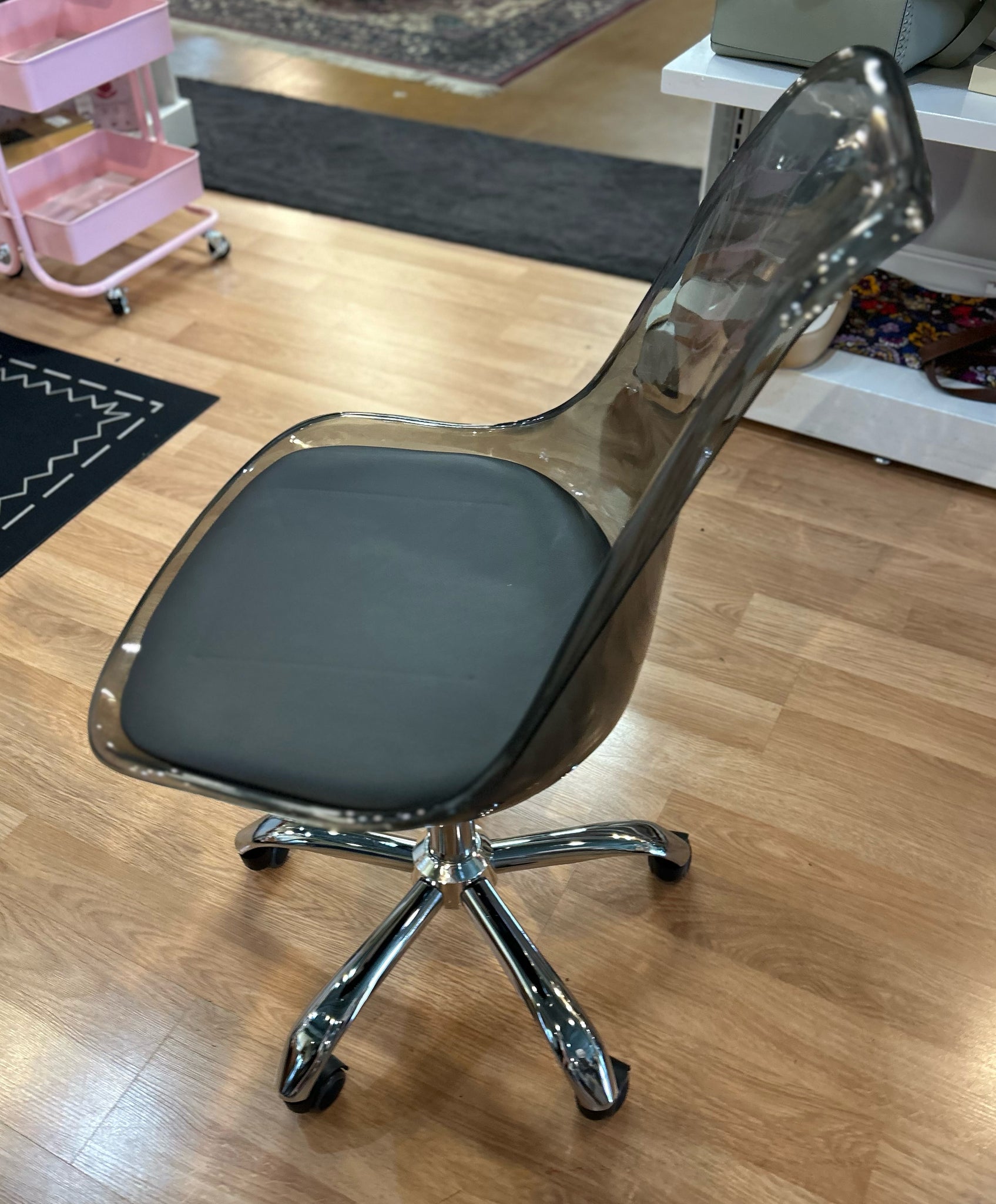 Gray Acrylic Desk Chair