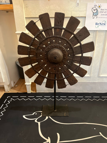 Brown Rustic Wheel Figurine