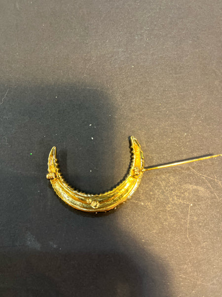 Swarovski Cresent Moon Brooch