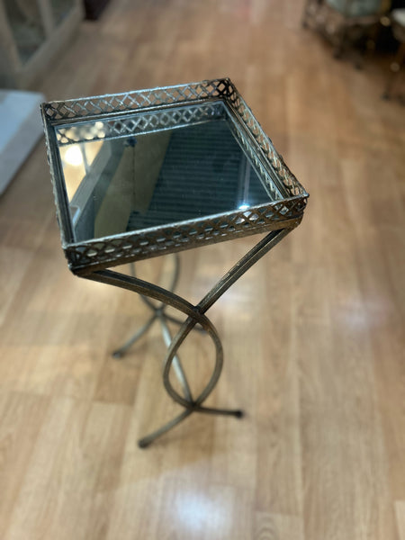 Small Mirrored End Table