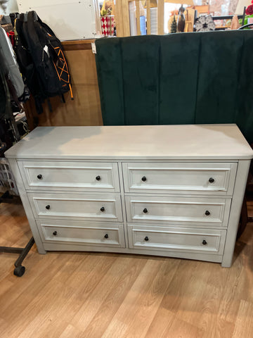 Gray Six Drawer Dresser