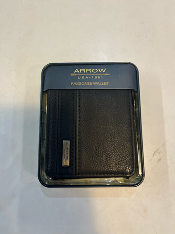 Arrow Black "Passcase" Wallet