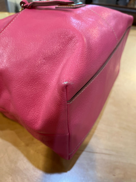 Dooney & Bourke Hot Pink Pebble Leather Handbag