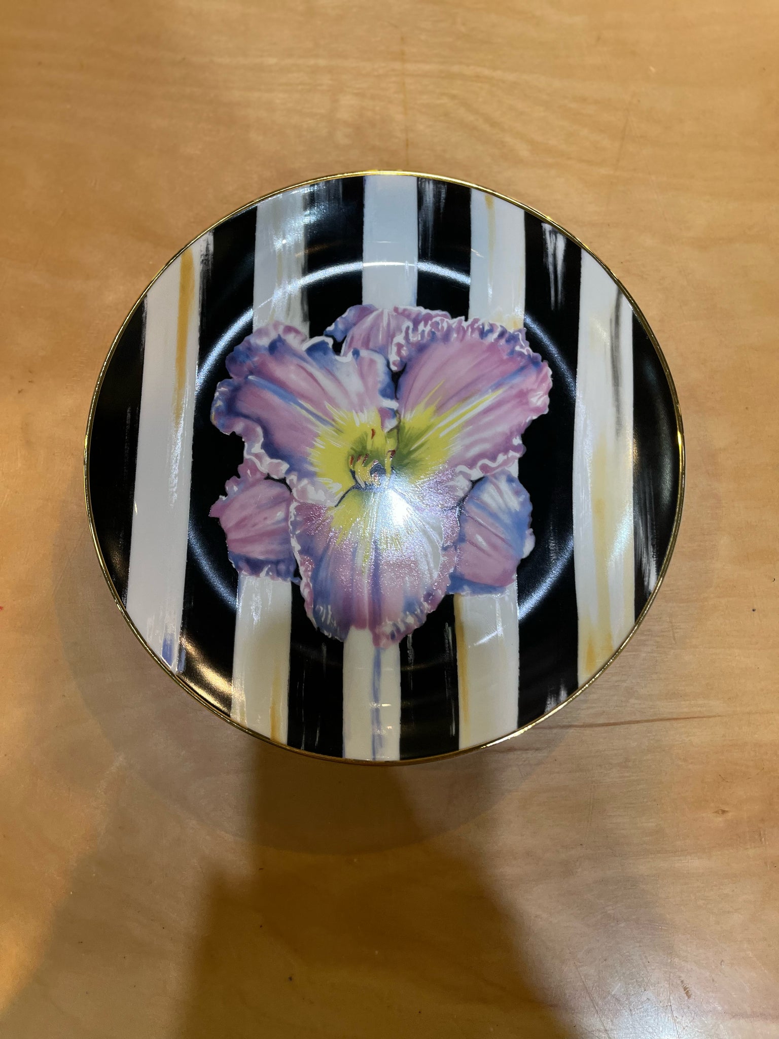 MacKenzie-Childs “Thistle & Bee” Iris Plate
