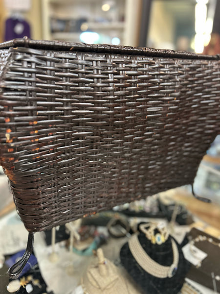 Black Iron & Rattan Trunk