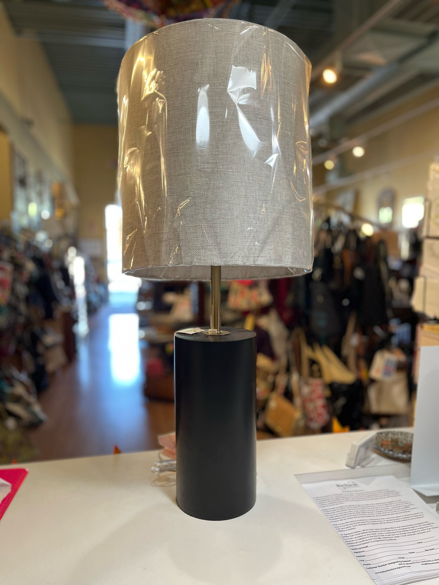 Black Cylinder Lamp