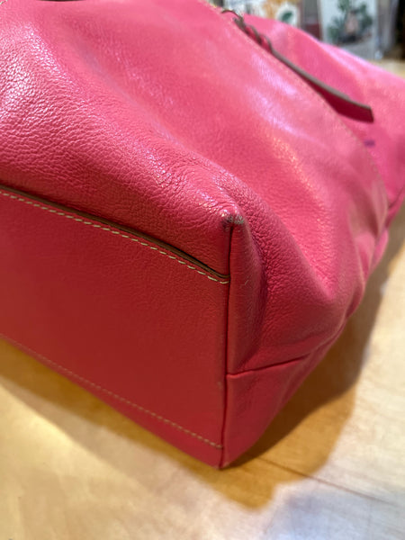 Dooney & Bourke Hot Pink Pebble Leather Handbag
