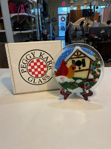 Peggy Karr "Winter Cardinal" Plate