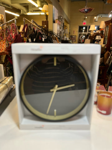 NIB Black & Gold Clock