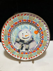 MacKenzie-Childs Snowman Plate