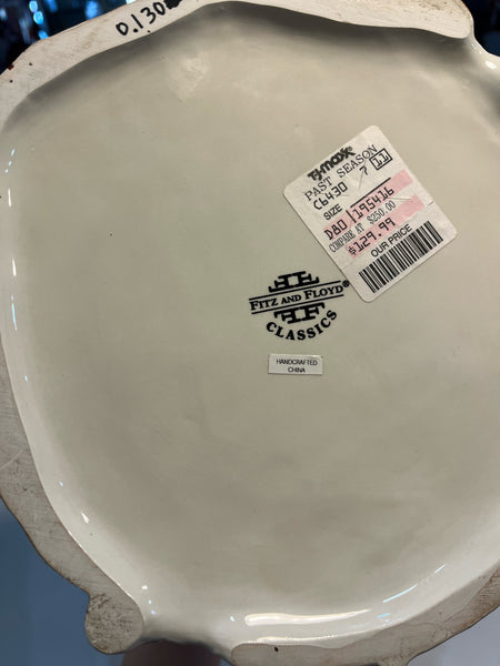 Fitz & Floyd "Pink Santa Snowy Woods" Vase