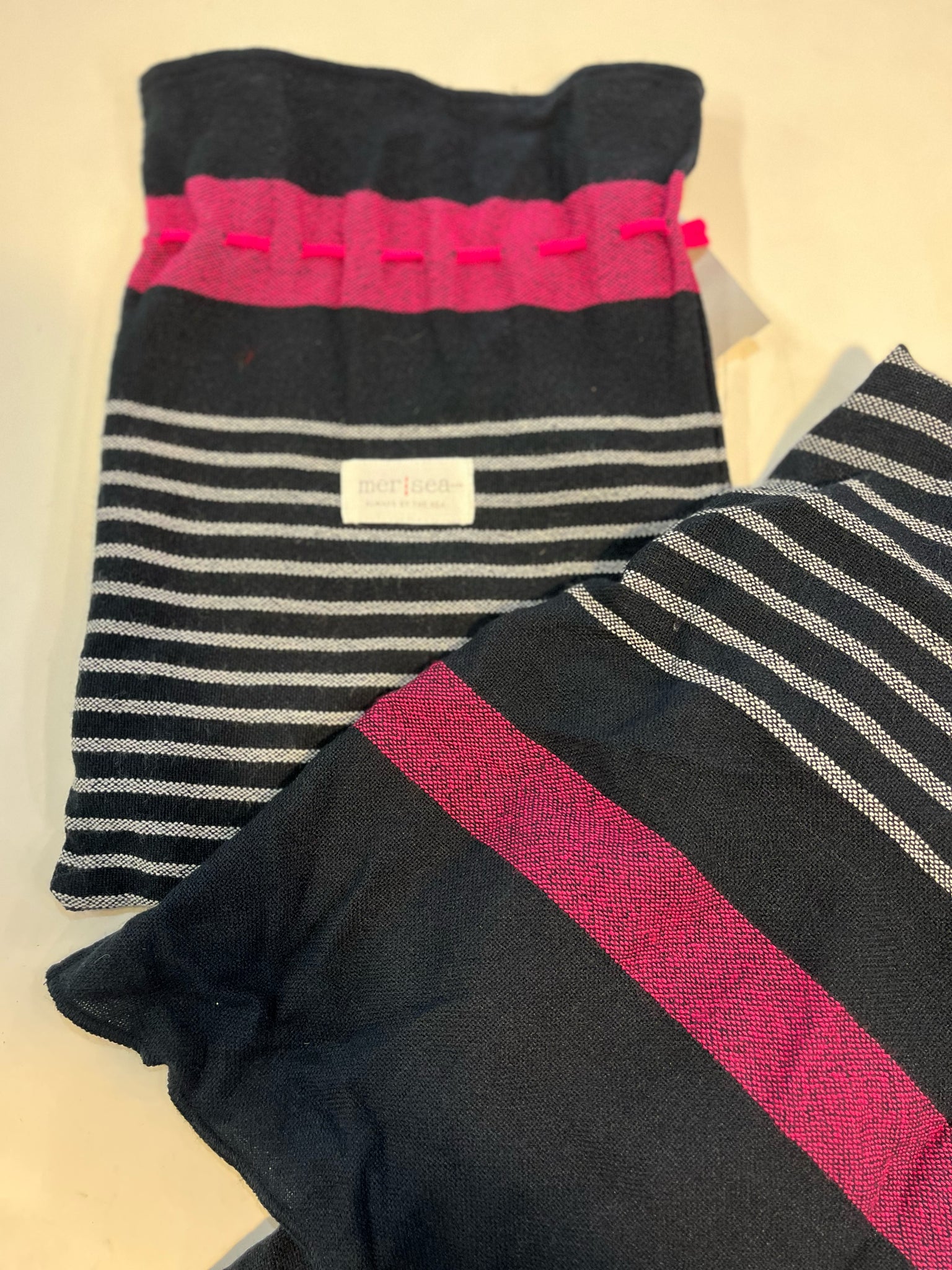 Mersea Navy & Fuchsia Travel Wrap