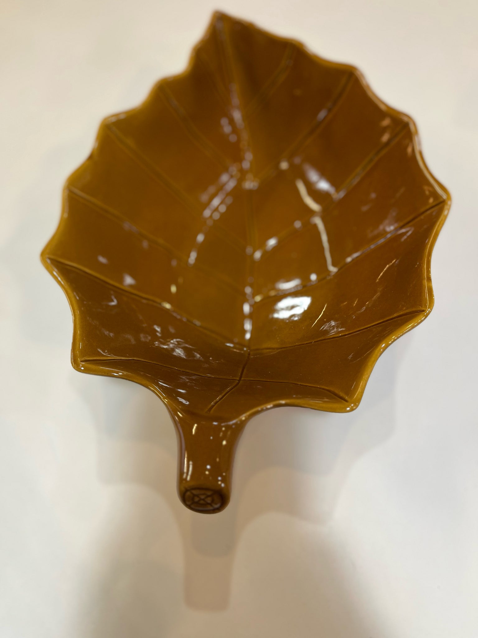 Light Brown Leaf Bowl