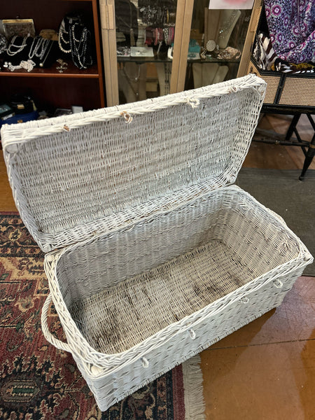 white Wicker Basket