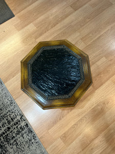 Leather Octagan End Table