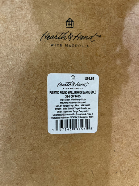 Round Gold Framed Mirror