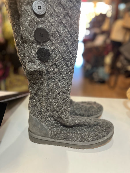 UGG Gray Knit Boots