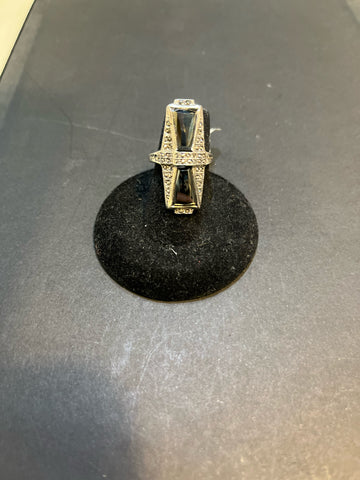 Sterling Silver & Black Stone Ring