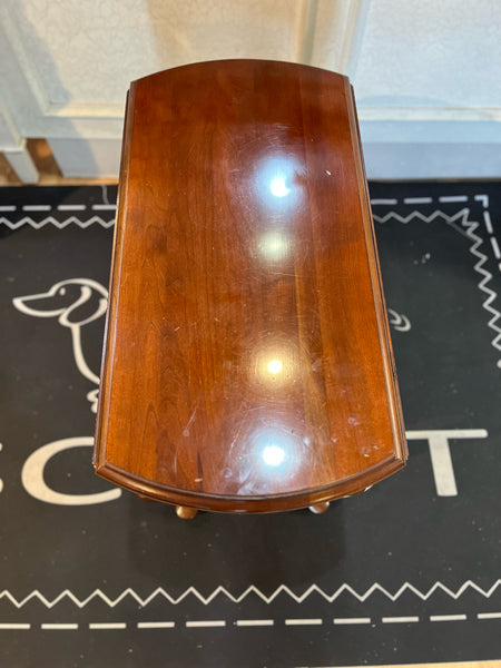 Gordon's Cherrywood Drop Leaf Queen Anne Style End Table
