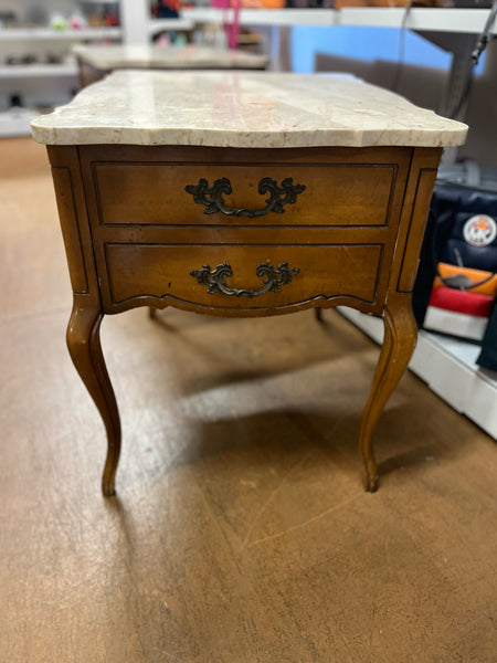 Stone Top Square End Table